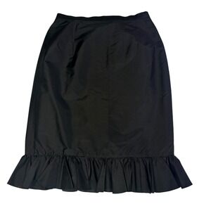 Black Silk Ruffle 100% Thai Skirt Elegant Formal Romantic Statement Chic Skirt 8